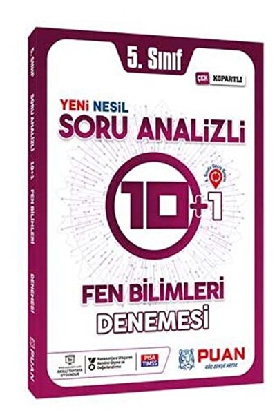 Puan Yayınları Puan 5. Sınıf Fen Bilgisi Soru Analizli 10+1 Deneme