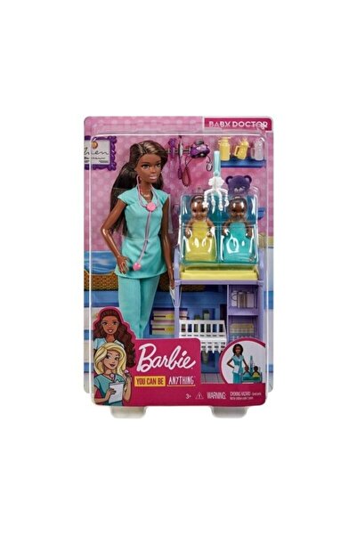 mattel Barbie Ve Meslekleri Oyun Setleri Bebek Doktoru Siyah Saçlı Dhb63 - Gkh24