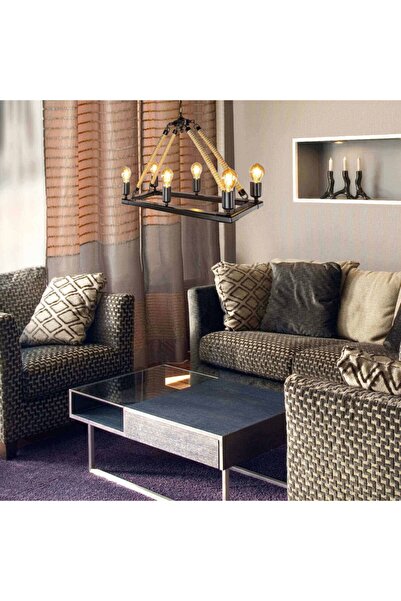 manogrup avize aydınlatma Tari 6'lı Dikdörtgen Avize Asz.0866