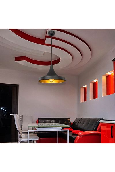 manogrup avize aydınlatma Black Ufo Pendant Lamp - Mdl.3054 Model