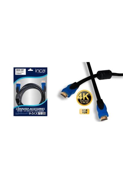 Inca Imhd-30t Altın Uç 3 Metre Hdmı Kablo