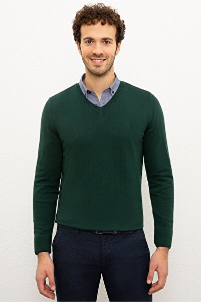 U.S. Polo Assn. Green Men's Knitwear Sweater