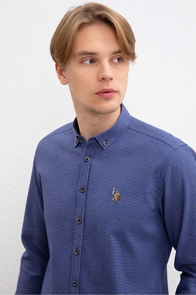 U.S. Polo Assn. Ανδρικό πουκάμισο Navy Blue