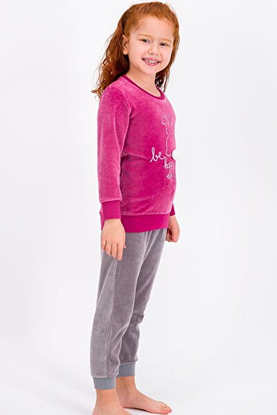 ROLY POLY Σετ φόρμας Rolypoly Happy Everyday Pink για κορίτσια από βελούδο