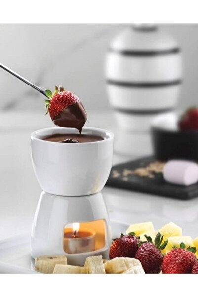 İBOKAN Porselen Dekorsuz Fondü Seti 10 Adet