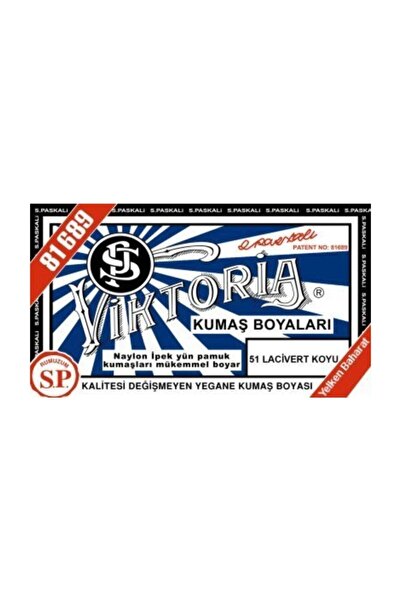 Viktoria Lacivert Koyu Renk Kumaş Boyası 51
