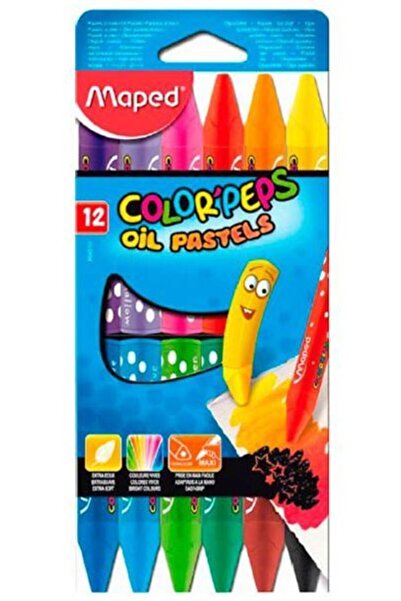 Maped Color Peps Yağlı Pastel Boya 12 Renk 3154148640103