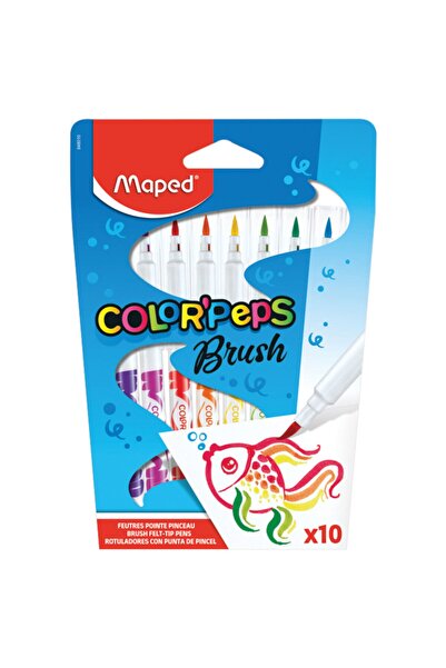 Maped Color Peps Brush Fırça Uçlu Keçeli Kalem 12 Renk 3154148480105