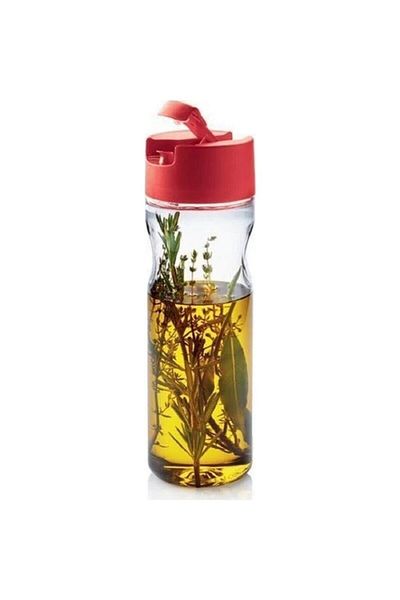 Tupperware وعاء زيت دورو 1 لتر غطاء أحمر