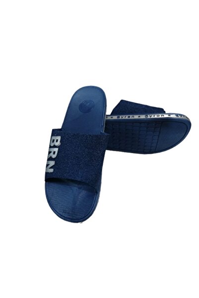 Byron Brn B050-10 Чоловічі сині капці з неслизькою підошвою для пляжу, басейну та щоденних прогулянок