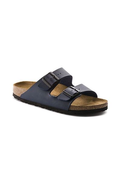 Birkenstock Arizona Bf 51753 V2 - Men's Navy Blue Double Buckle Slippers