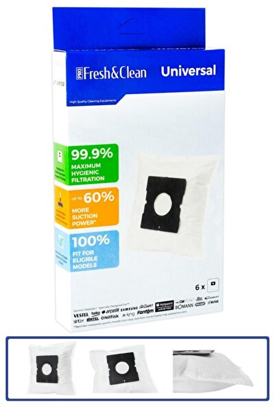 Pro Fresh & Clean Sac de praf din pânză compatibil Alaska Vc 1600, pachet de 6
