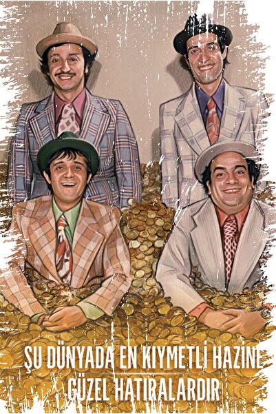 hediyeniburadabul Ρετρό Ξύλινη Αφίσα Τοίχου 20x30