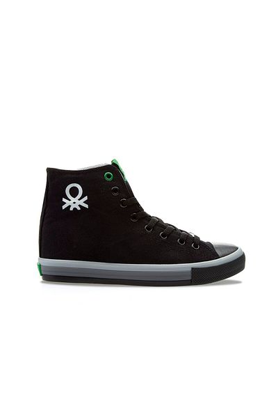 Benetton Men's Black Lace-up Sneaker 30192
