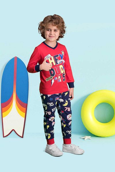 ROLY POLY Hey Dude Red Boy Pajama Set