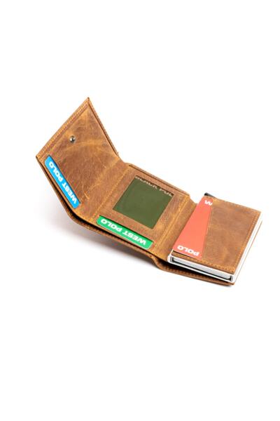 Westpolo Suport pentru carduri unisex din piele naturală