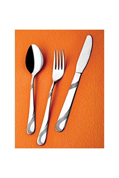 SILA 36 Parça Kutulu Burma Sade Çatal Kaşık Bıçak Çeyiz Seti