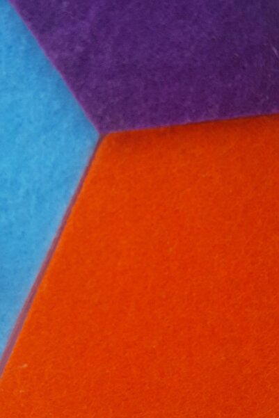 direkt-al Renkli Keçe Altıgen Yapışkanlı Duvar Panoları.5 Li Set