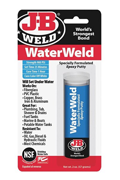 JB Weld Water Weld - Güçlü Suya Dayanıklı Delik Tıkayıcı Epoksi Hamur
