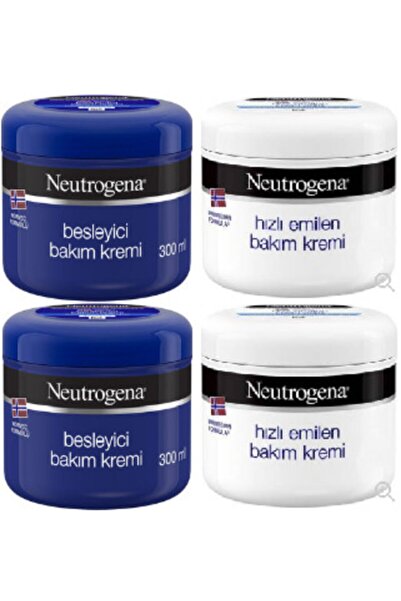 Neutrogena Besleyici Bakım Kremi 300 Ml Ve Hızlı Emilen Bakım Kremi 300 Ml ( ...