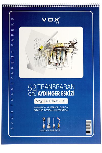 Vox Art 52 gr Caiet de schițe de urmărire - A3 - 40 coli