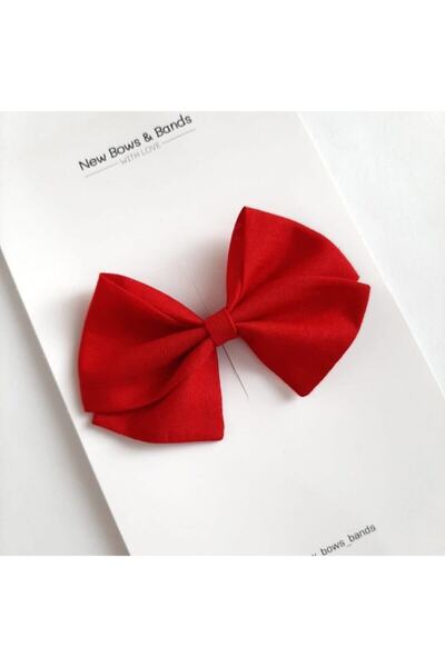 NEW BOWS BANDS Girl And Baby Red Bow Buckle