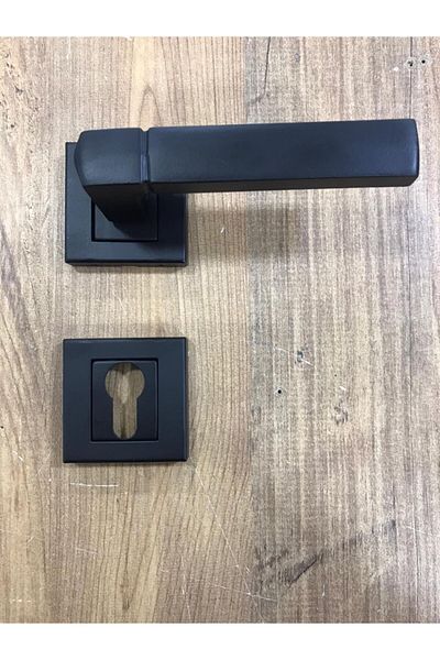 ARON Sofuoğlu Polat Lux Square Rosette Matte Black (YALE-SÜLE) Door Handle Aluminum / Steel