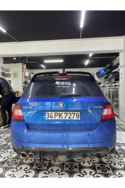 NamTuning Skoda Fabia Yarasa Spoiler Parlak Siyah Boyalı Plastik