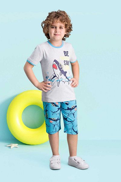 ROLY POLY Cool Shark ανοιχτό γκρι αγορίστικο κάπρι κοστούμι