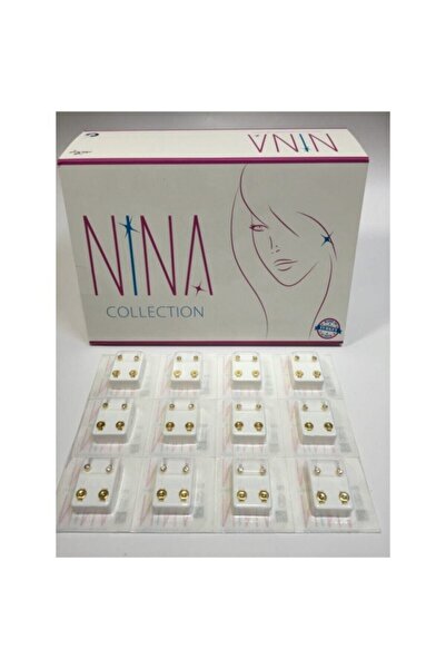 elittrendshop 12 Çift Steril Kulak Delme Küpesi Nina Crystal Cerrahi Çelik Küpe Günlük Kullanıma Uygun