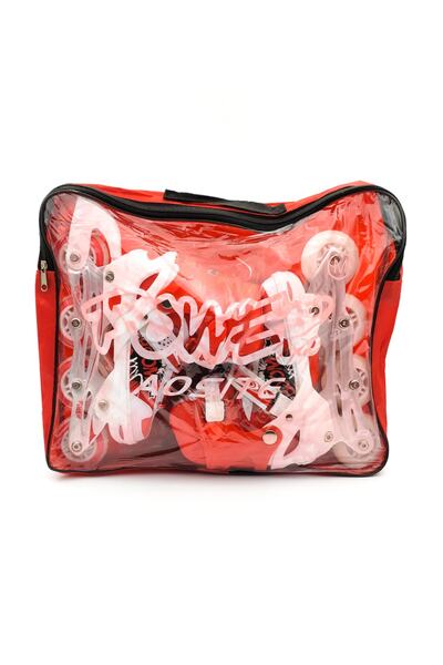 VegaHediye Lighted Metal Roller Skate with Special Bag Size M 35-38