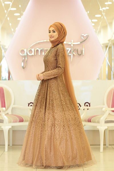 GAMZE ÖZKUL Sparkle Evening Dress 9210