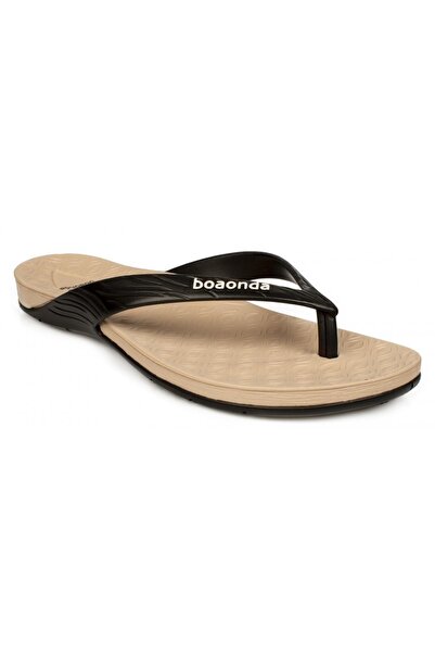 BOAONDA 1947 Happy Black Women's Slippers - Flip Flop Design