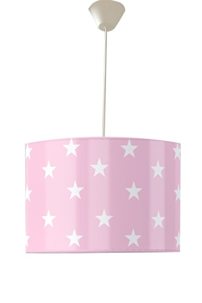 Genel Markalar Yıldızlı Pembe Bebek Avizesi, şık ve sevimli oda aydınlatması