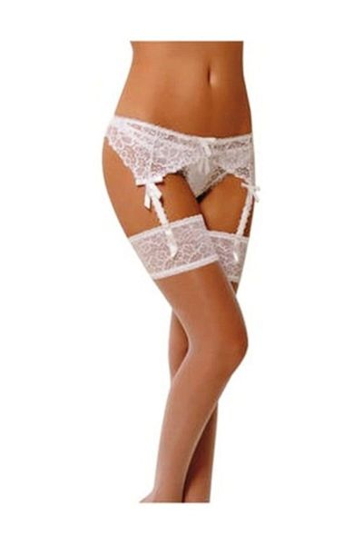 NBB Boutique Full Moon White 1001 Garter Set