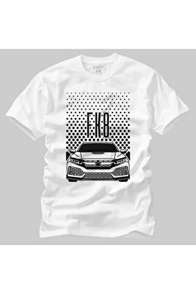 Crazy Tricou alb Honda Fk8 Civic Type R pentru bărbați