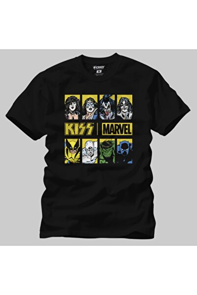 Crazy Унісекс чорна футболка з принтом