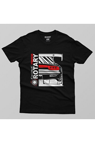 Crazy Унісекс чорна футболка з принтом