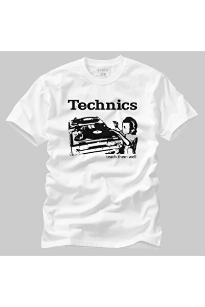Crazy Чоловічий білий Technics Teach Them Well футболка