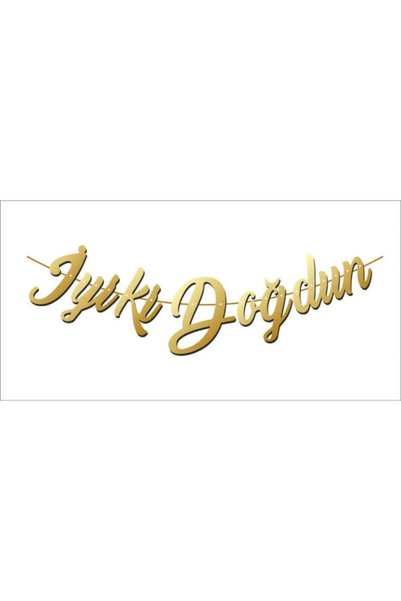 Hayaller Dükkanı Gold Good Birthday Metalized Pennant Pk:1-