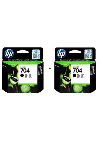 HP 704 Black Siyah Kartuş 2 Adet