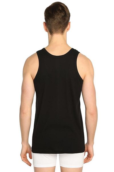 Tutku Men's Classic Black Ribbed Undershirt - 6 Pack Lavandin