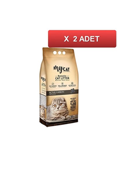 My Cat Mycat Aktif Karbonlu Bentonit Kedi Kumu Kalın Taneli 10 Lt (2 Adet)