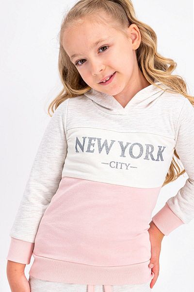 ROLY POLY Σετ φόρμας Rolypoly Newyork Kremmelange για κορίτσια με κουκούλα