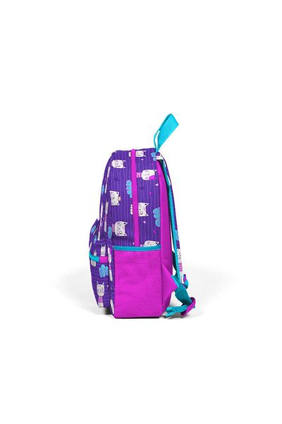 Coral High Rucsac cu două compartimente cu model pisică violetă pentru copii 23328