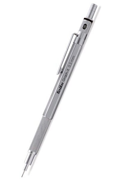 Scrikss Graph-x Metal Versatil Kalem 0,5mm Saten Gri