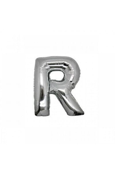 Deniz Party Store Silver Foil Balloon 16" Inch (R) Letter