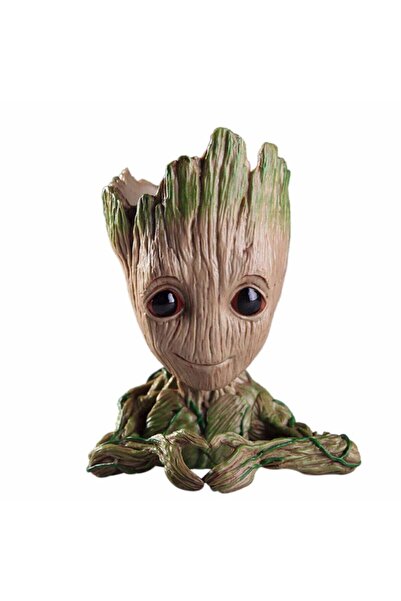 Çılgıntrend Galaksinin Koruyucuları Baby Groot Figür Kalpli Saksı Kalemlik