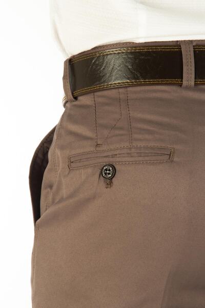 wontilotte Ανδρικό απλό λινό παντελόνι Max Brown 3