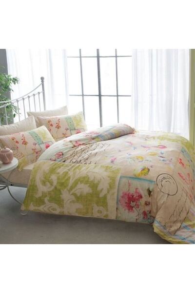 Taç Blaıse Yeşil Pamuk Saten Çift Kişilik Nevresim Takımı